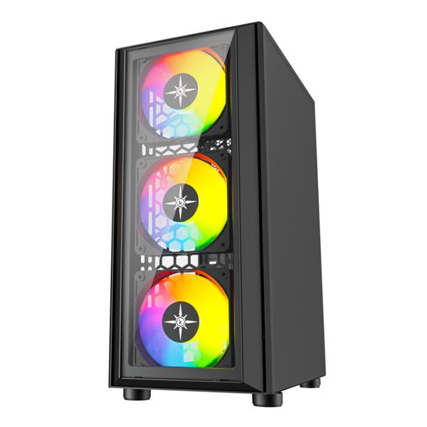 Vỏ case KENOO ESPORT K300 3F – Màu Đen ( 3 fan RGB – ATX)