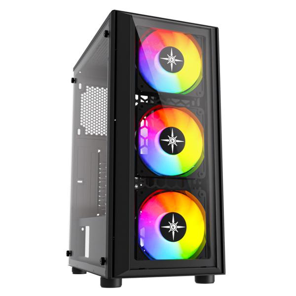 Vỏ case KENOO ESPORT K300 3F – Màu Đen ( 3 fan RGB – ATX)