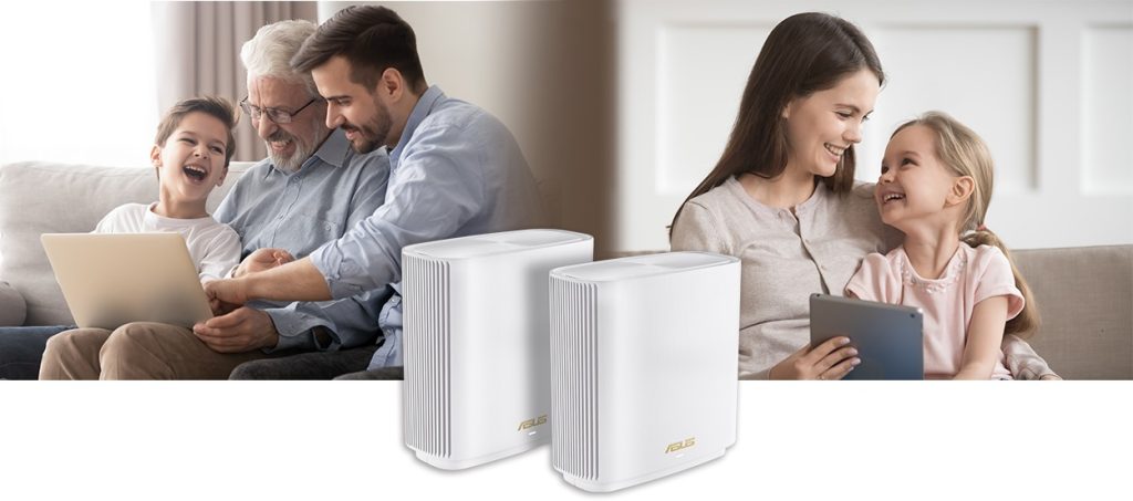 ASUS ZenWiFi XT8 AX (2PK) (MESH WI-FI) Chuẩn AX6600 WiFi 6 (802.11ax) AiMesh 360 2 băng tần, MU-MIMO, AiProtection, 510 m2