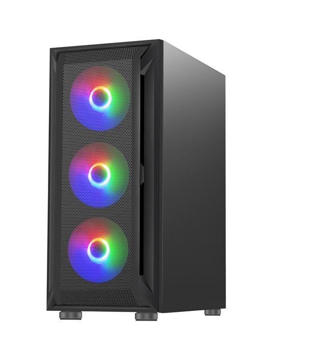 Vỏ Case KENOO ESPORT AF302 – 3F – Mầu Đen (ATX/ 3 Fan RGB)