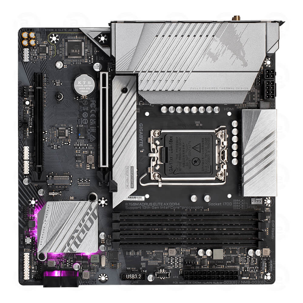 Mainboard Gigabyte B760M Aorus ELITE AX DDR4 (Wifi+Bluetooth)
