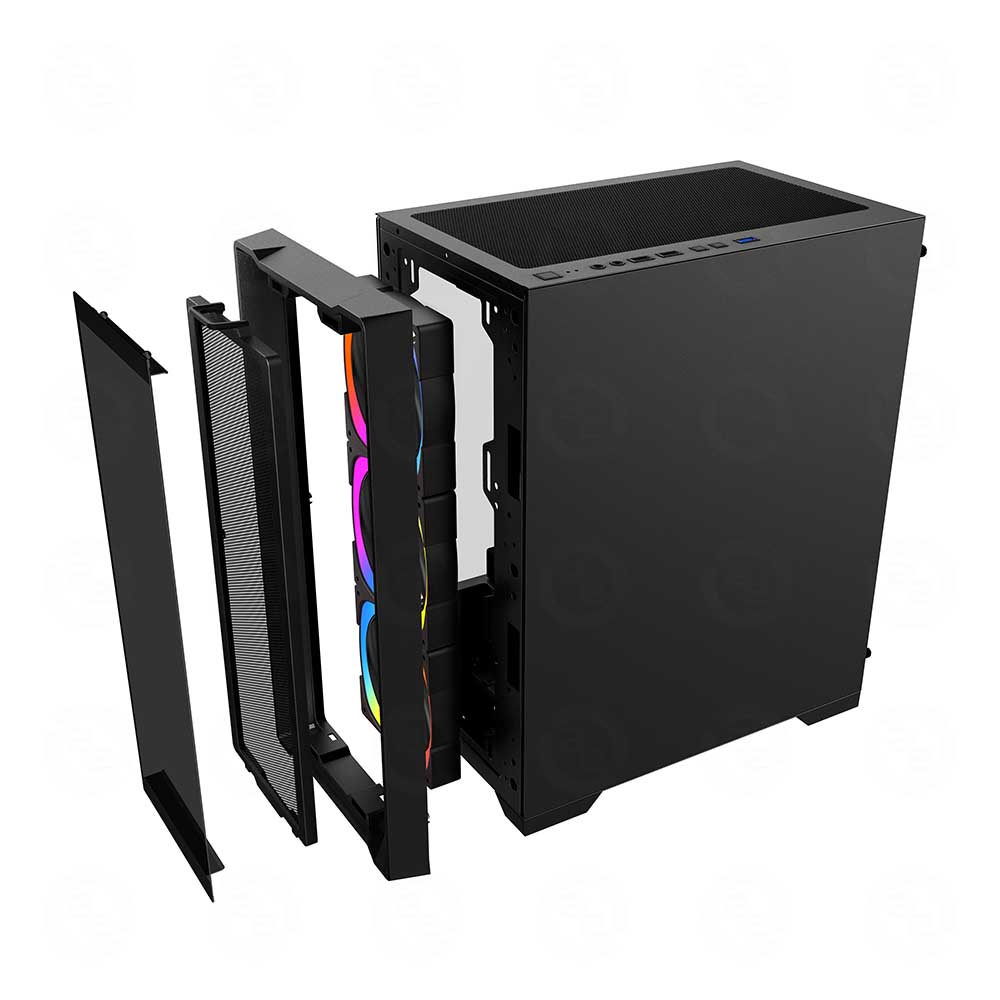 Vỏ case KENOO ESPORT MK500 -3F – Màu Đen MATX (3 Fan RGB)