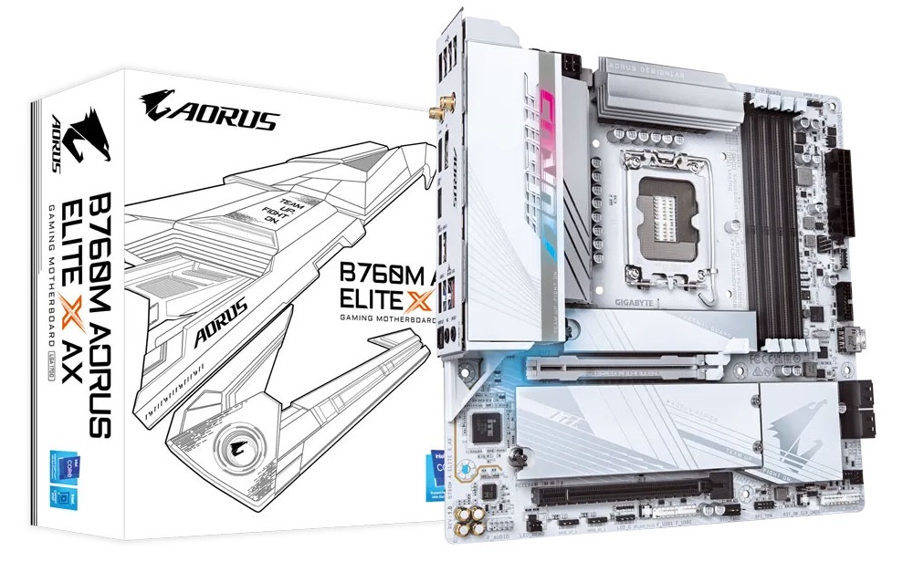 Mainboard Gigabyte B760M AORUS ELITE X AX DDR5 (Wifi+Bluetootth)