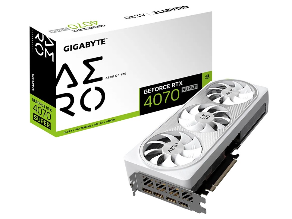 VGA Gigabyte GeForce RTX 4070 SUPER AERO OC 12GB GDDR6X (N407SAERO OC-12GD)