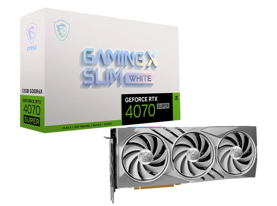 VGA MSI RTX 4070 Super 12GB Gaming X Slim White
