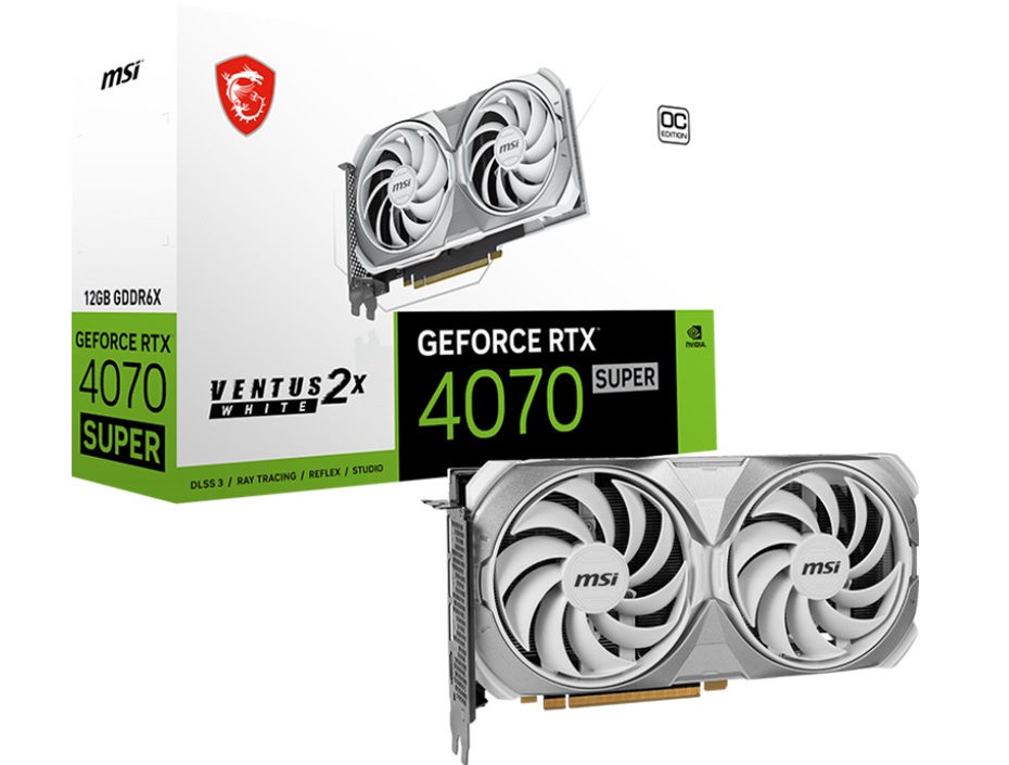 VGA MSI RTX 4070 Super 12GB Ventus 2X White OC
