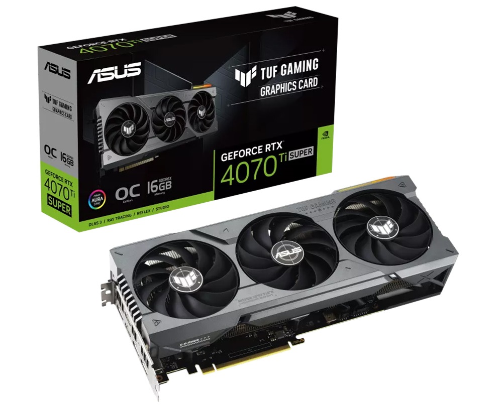VGA ASUS TUF Gaming GeForce RTX 4070 Ti SUPER 16GB GDDR6X OC Edition (TUF-RTX4070TIS-O16G-GAMING)