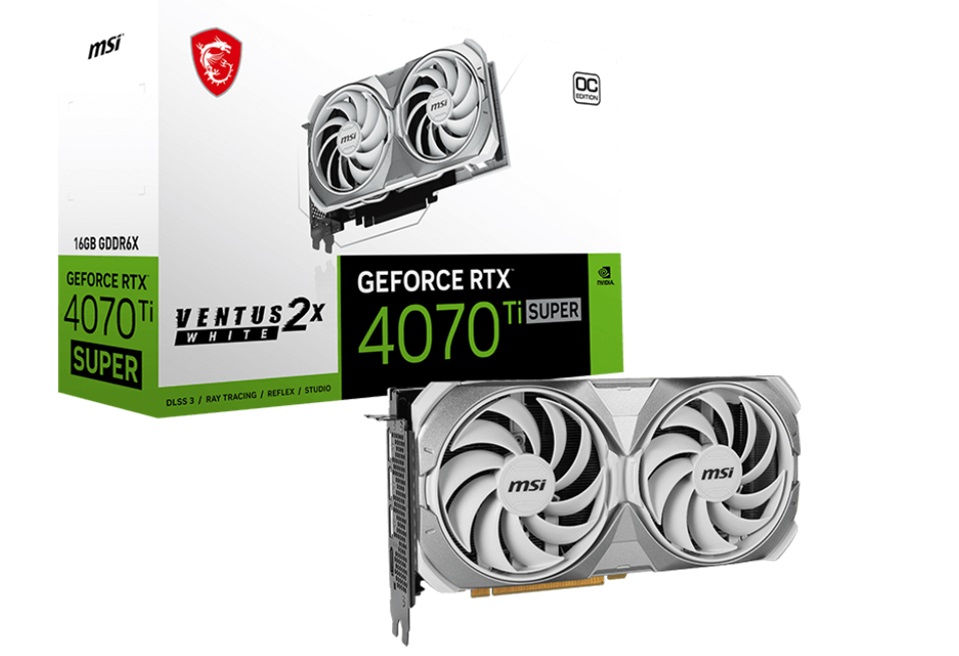 VGA MSI Geforce RTX 4070 Ti SUPER 16GB VENTUS 2X WHITE OC