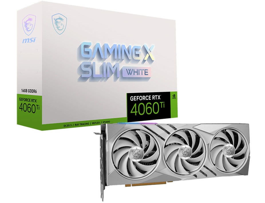 VGA MSI Geforce RTX 4060 Ti GAMING X SLIM White 16GB