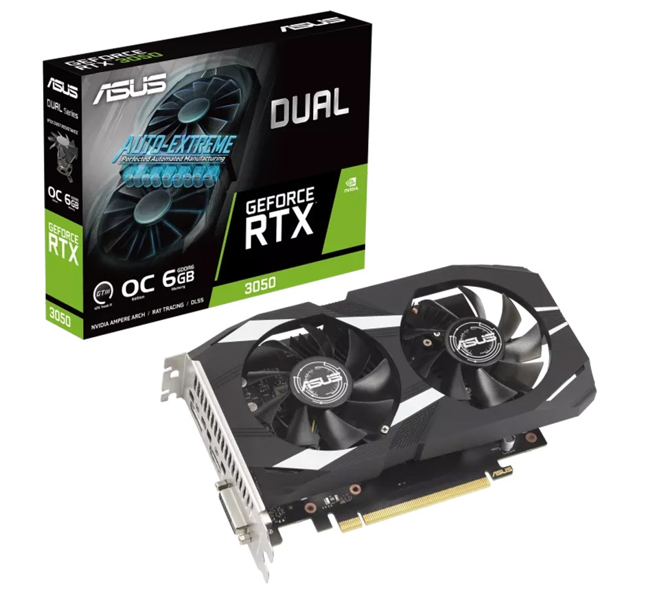 VGA Asus DUAL RTX 3050 OC 6GB (DUAL-RTX3050-O6G)