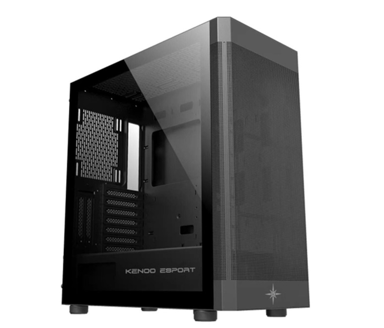 Vỏ Case Máy Tính Kenoo ESPORT AF100 – 3F MESH BLACK (ATX, Màu Đen, 3 Fan RGB)