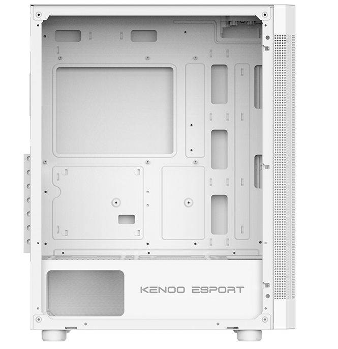 Vỏ Case Máy Tính Kenoo ESPORT AF100 – 3F MESH WHITE ( ATX, Màu Trắng, 3 Fan RGB)