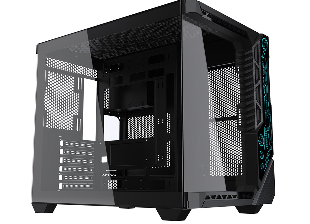 Vỏ Case Máy Tính KENOO LUXE V2 – 3FA BLACK (ATX, Màu Đen ) Case Bể Cá