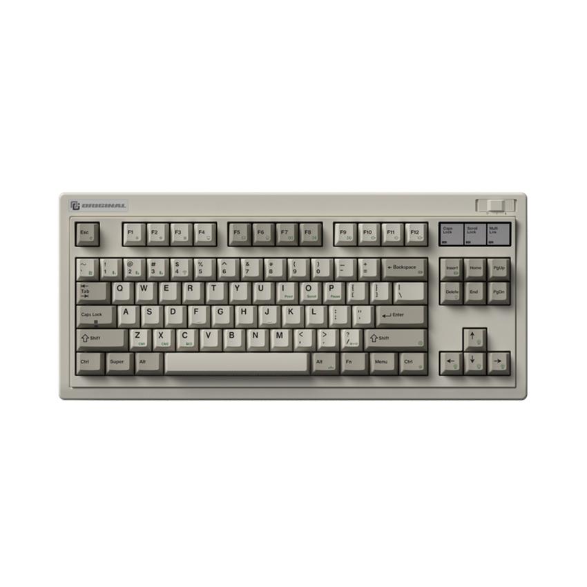 Bàn phím cơ FL-Esports OG87 Retro Grey 3 Mode Kailh Ice Silver switch
