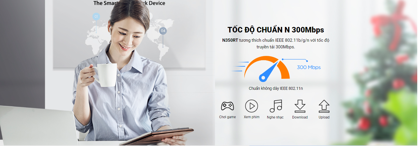 N350RT – Router Wi-Fi chuẩn N 300Mbps